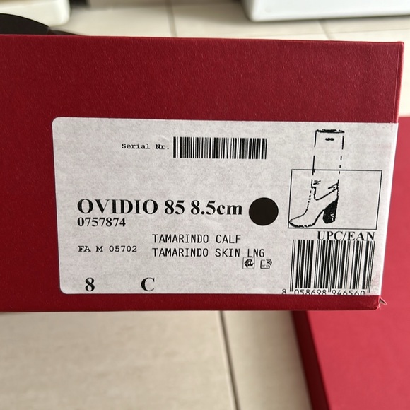 Brand new original Salvatore Ferragamo heeled boots 8,5cm, size 8 run big - Picture 4 of 6